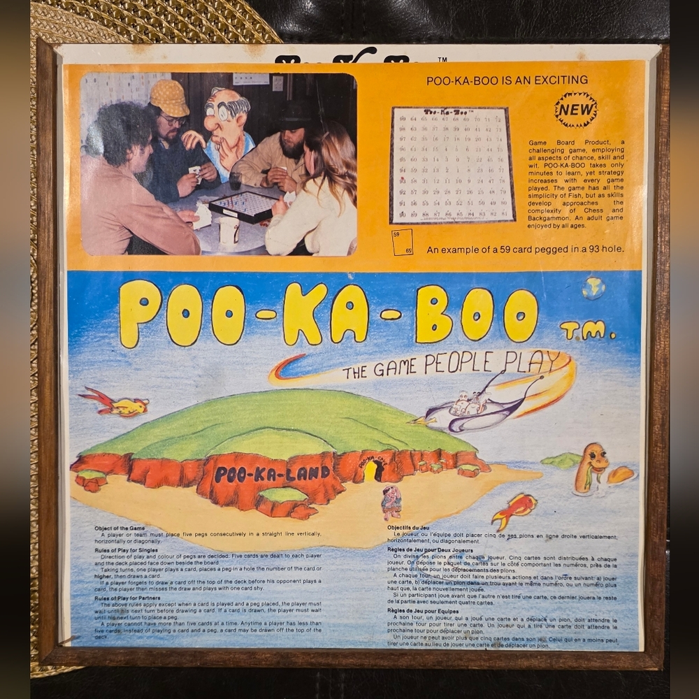 Vintage Poo-Ka-Boo Board Game